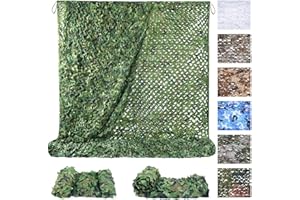 Sposuit Camo Netting - Camouflage Net 10x20 20x20 10x10, Military Camo Netting for Hunting Bulk Roll, Camo Tarp Sunshade Net for Party Decorations, Sunshade, Camping Ghillie Netting
