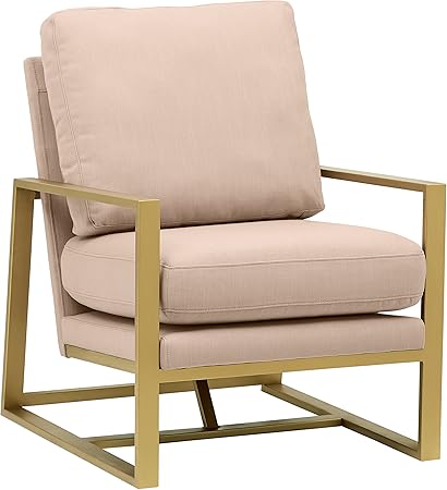 Amazon Com Rivet Charlotte Mid Century Modern Upholstered Gold
