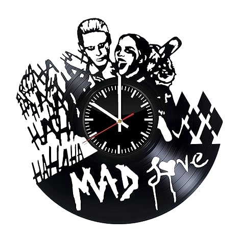 Amazon Com Joker And Harley Quinn Vinyl Record Wall Clock Dc