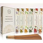 Raajsee Natural Incense Sticks,6 Pack Mixed Scents Gift Pack 15 gm Each (90 gm Total), Insense Sticks Variety Pack, 100% Organic Non Toxic Natural - Hand Rolled Free from Chemicals
