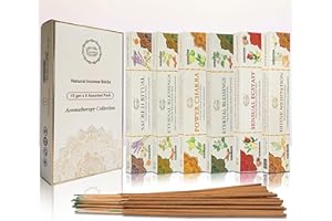 Raajsee Natural Incense Sticks,6 Pack Mixed Scents Gift Pack 15 gm Each (90 gm Total), Insense Sticks Variety Pack, 100% Organic Non Toxic Natural - Hand Rolled Free from Chemicals