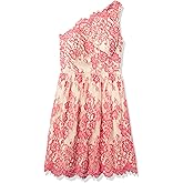 Adrianna Papell Women's One Shoulder Lace Party Dress
