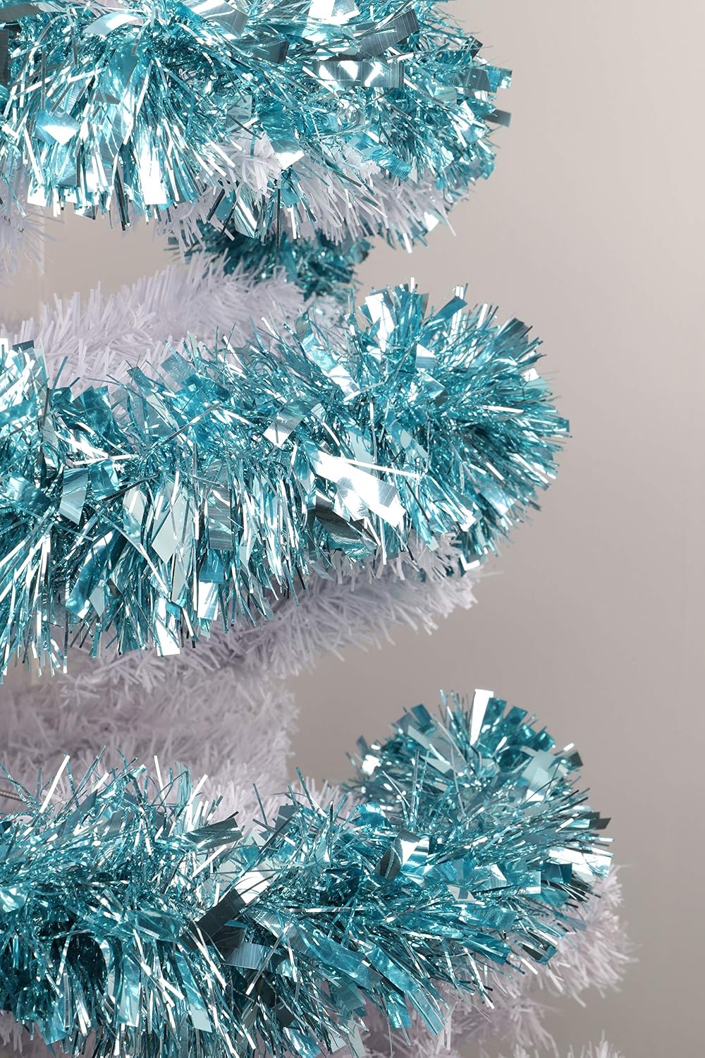 Christmas Concepts® 4m (13ft) Metre Chunky/Fine Christmas Tinsel - Christmas Decoration Tinsel (ICE BLUE) - Image 3