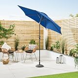 CHRISTOW Tilting Garden Parasol Umbrella UV Protective Polyester Canopy With view 2