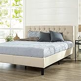 Zinus Misty Upholstered Platform Bed Frame/Mattress Foundation/Wood Slat Support/No Box Spring Needed/Easy Assembly, Taupe, King
