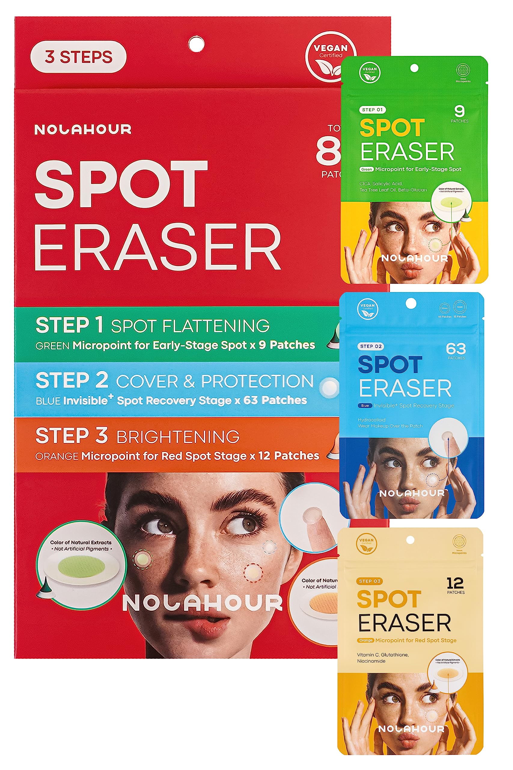 Spot Eraser Set of 84 Patches | Pimple Patches for Face for All Stages of Pimples | Face Patches that Feature Hydrocolloid Patches for Faster Results | Dark Spot Patch Pimple Set