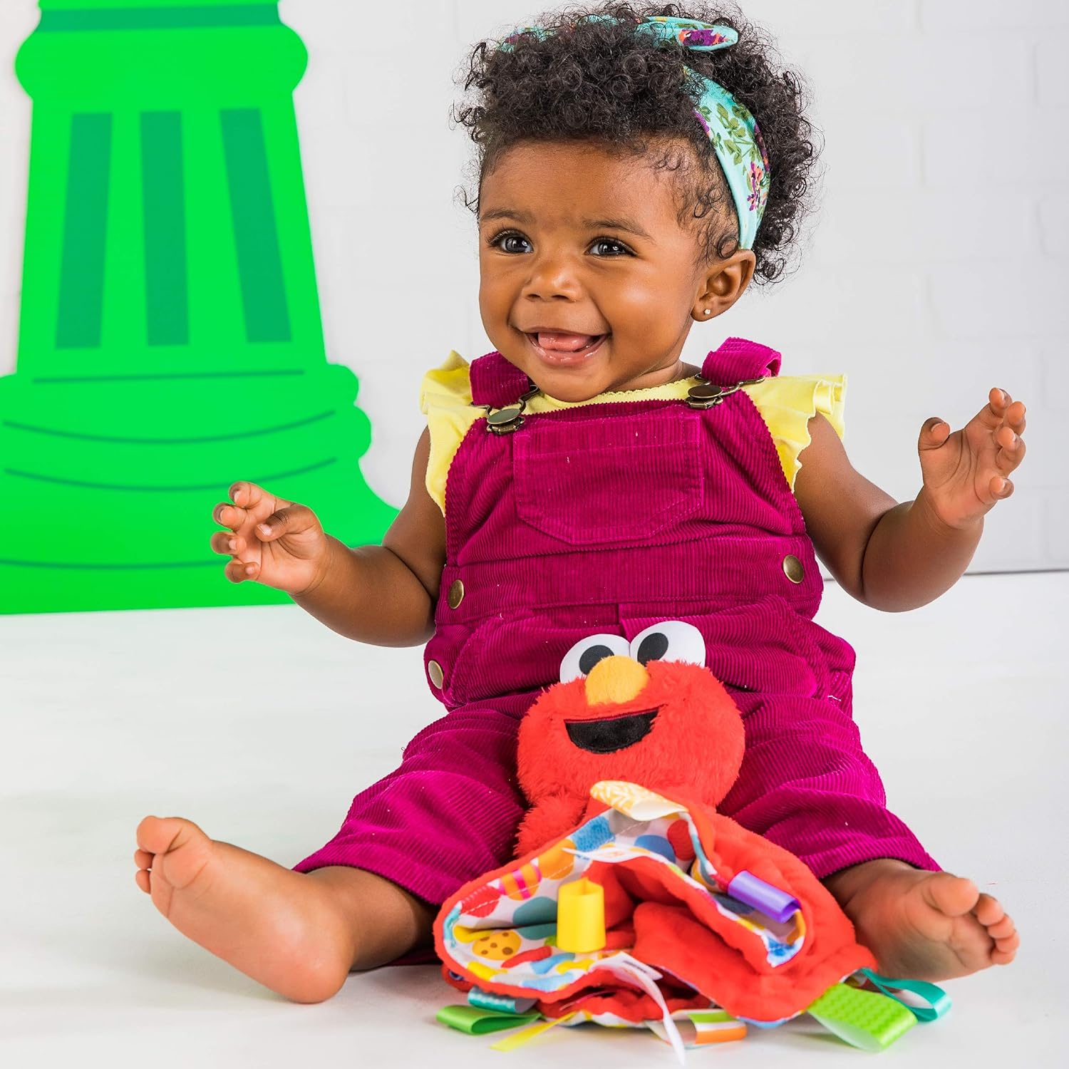 Bright Starts Sesame Street Snuggles with Elmo Baby's First Soothing Blanket, Ages 0-12 Months: Baby