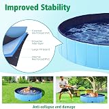 Yaheetech PVC Foldable Dog Paddling Pool 140x30cm Blue Portable Bath Tub view 4