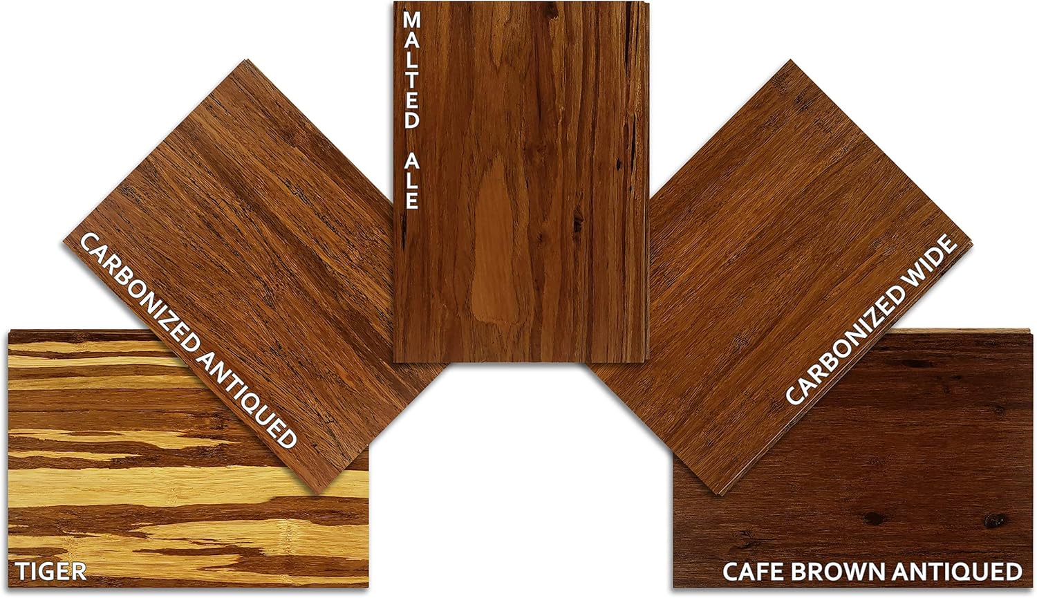 Hardwood Bamboo Flooring 5 Color Sample Pack Beguiling Browns