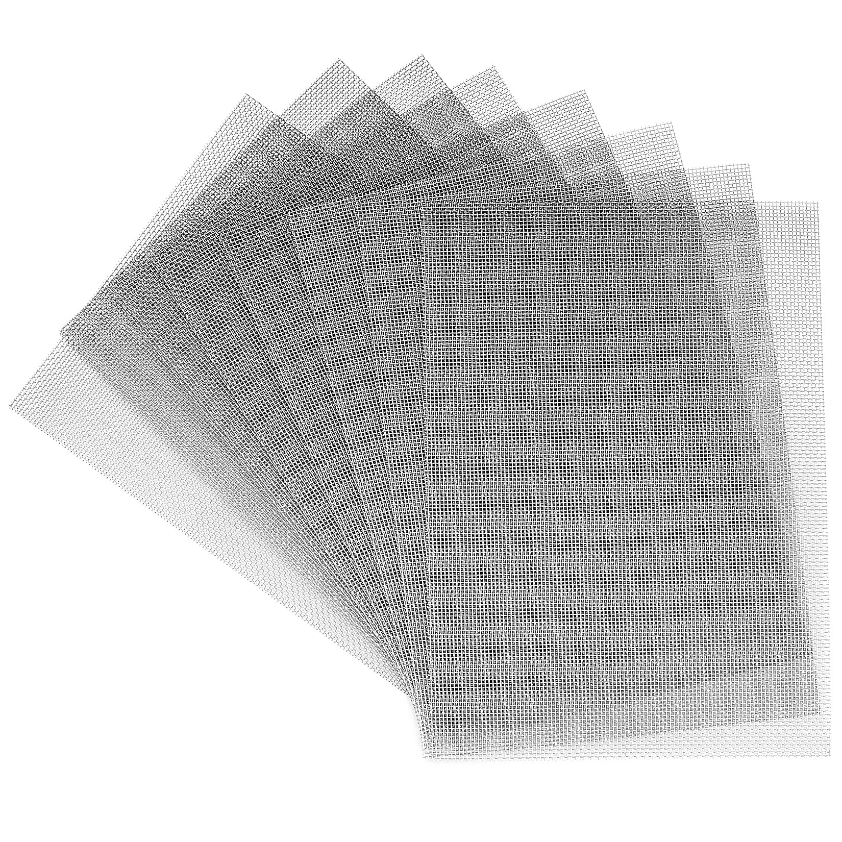 8 Pack Stainless Steel Wire Mesh, 15 x 21 cm 20 Mesh Fine Mesh Fly Screen, Metal Mesh, Pest-Proof Insect Screen for Home, Kitchen, Garden, Air Bricks, Ventilation Grilles.