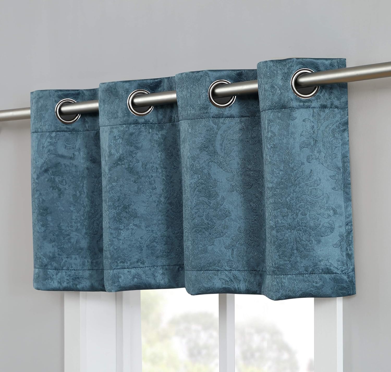 AsaTex Loretta - 1 Embossed Patio Extra Wide Curtain Panel with 16 Grommets - Thermal Weaved Blackout - Noise Reduction Fabric - Ideal for Sliding and Patio Doors (Patio 102 W x 84, Charcoal)