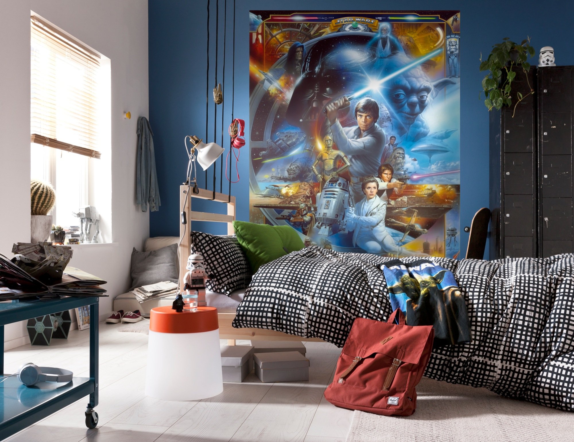 Komar Star Wars Jedi Luke Skywalker Collage Wallpaper Mural, Vinyl, Multi-Colour, 184 x 0.2 x 254 cm