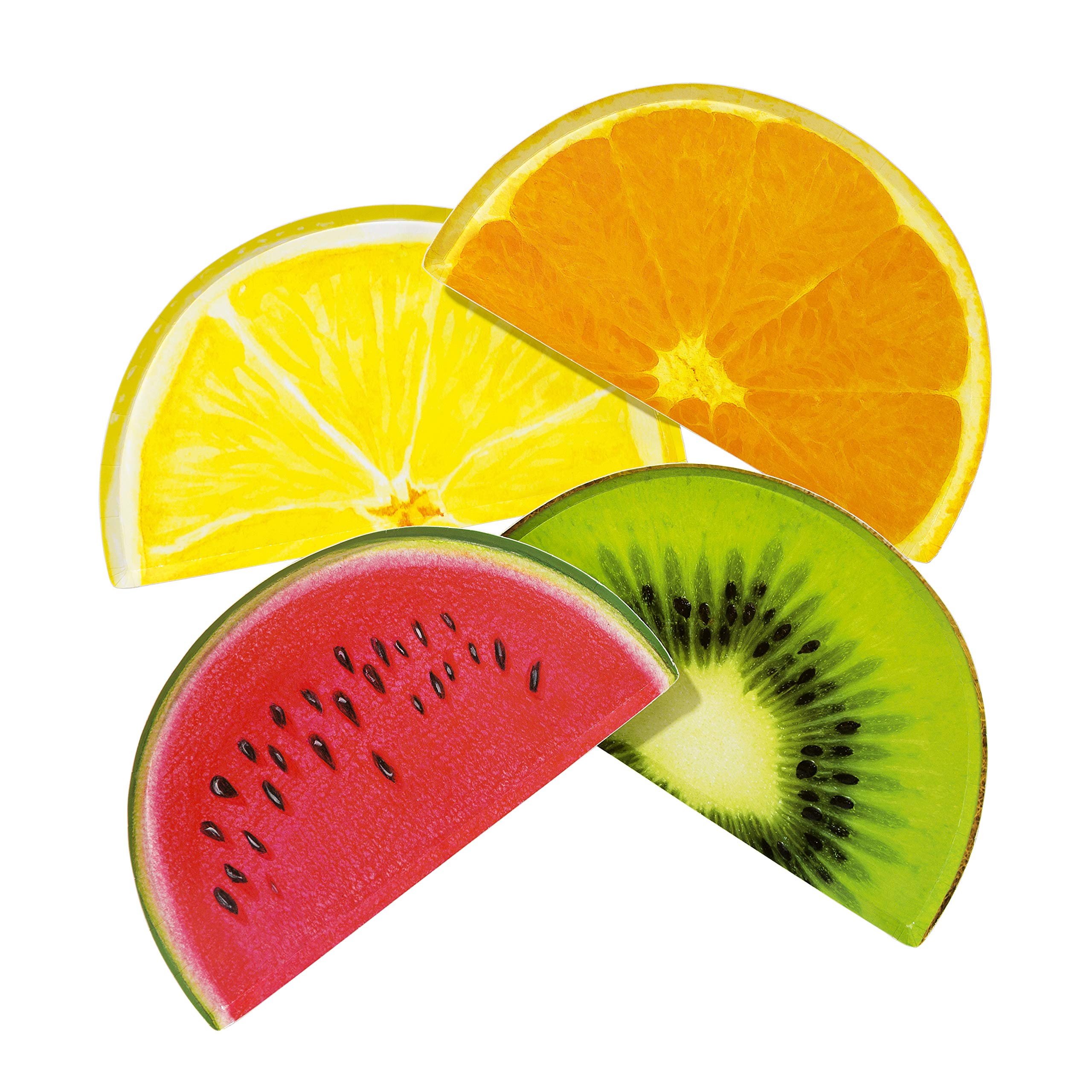 TalkingTablesTropical PartyFruit PlatesPack of 12Mixed Colours