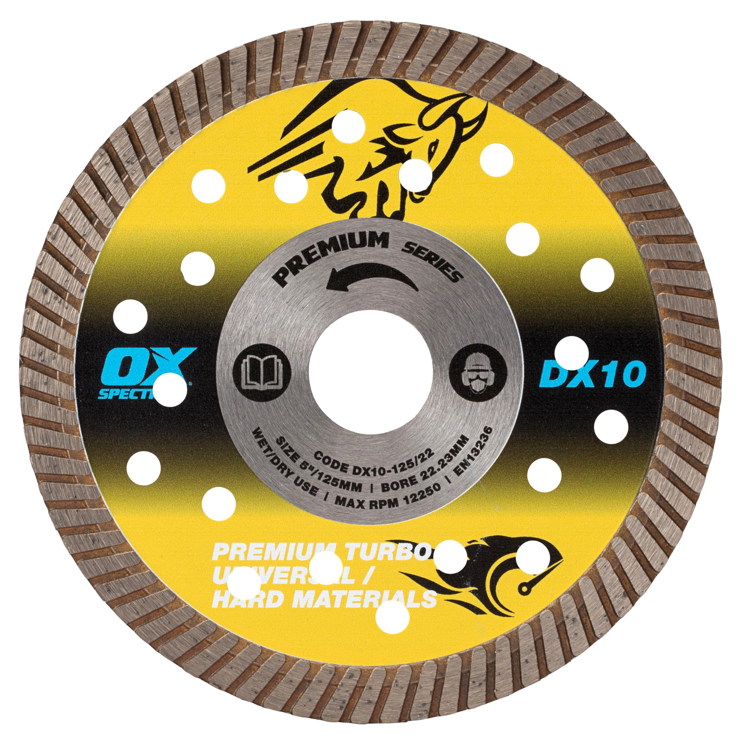 OX Spectrum Premium Diamond Blade - Universal/Hard - 125/22.23mm