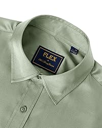 J.VER Men's Dress Shirts Solid Long Sleeve Stretch