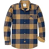 Dubinik® 6 oz Flannel Shirt for Men Long Sleeve Casual Button Down Brushed 100% Cotton Shirt