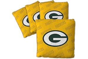 YouTheFan Officially-licensed NFL Set of 4 Cornhole Bags - All Weather regulation 6” x 6” size - Designed in USA