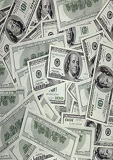 Dollar Bills Money Print Background Wallpaper Edible Icing Birthday Cake Topper Cake Toppers Home Garden