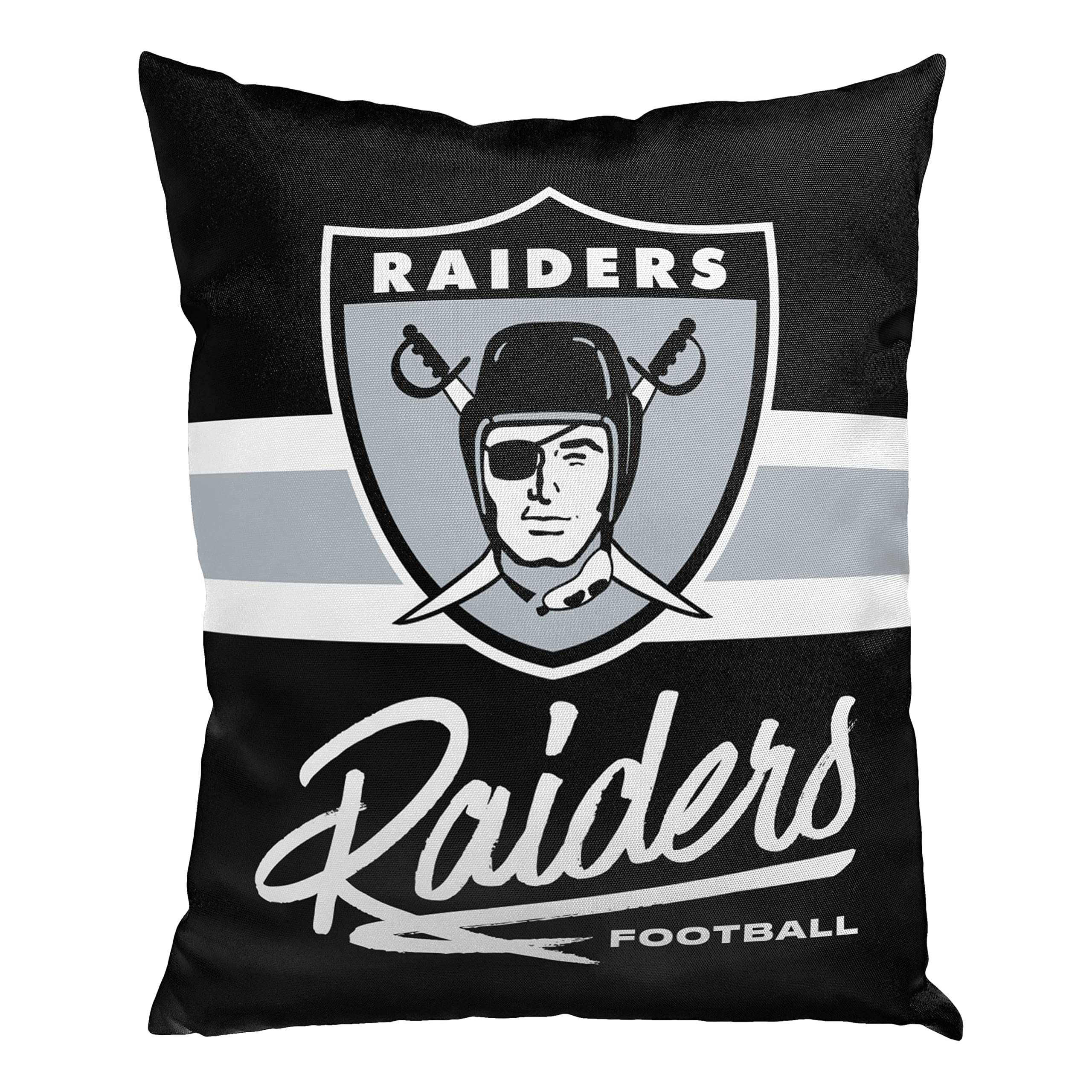 Photo 1 of NORTHWEST Official NFL Las Vegas Raiders Nostalgic Proud Decorative Pillow, Team Colors, 15" x 12"