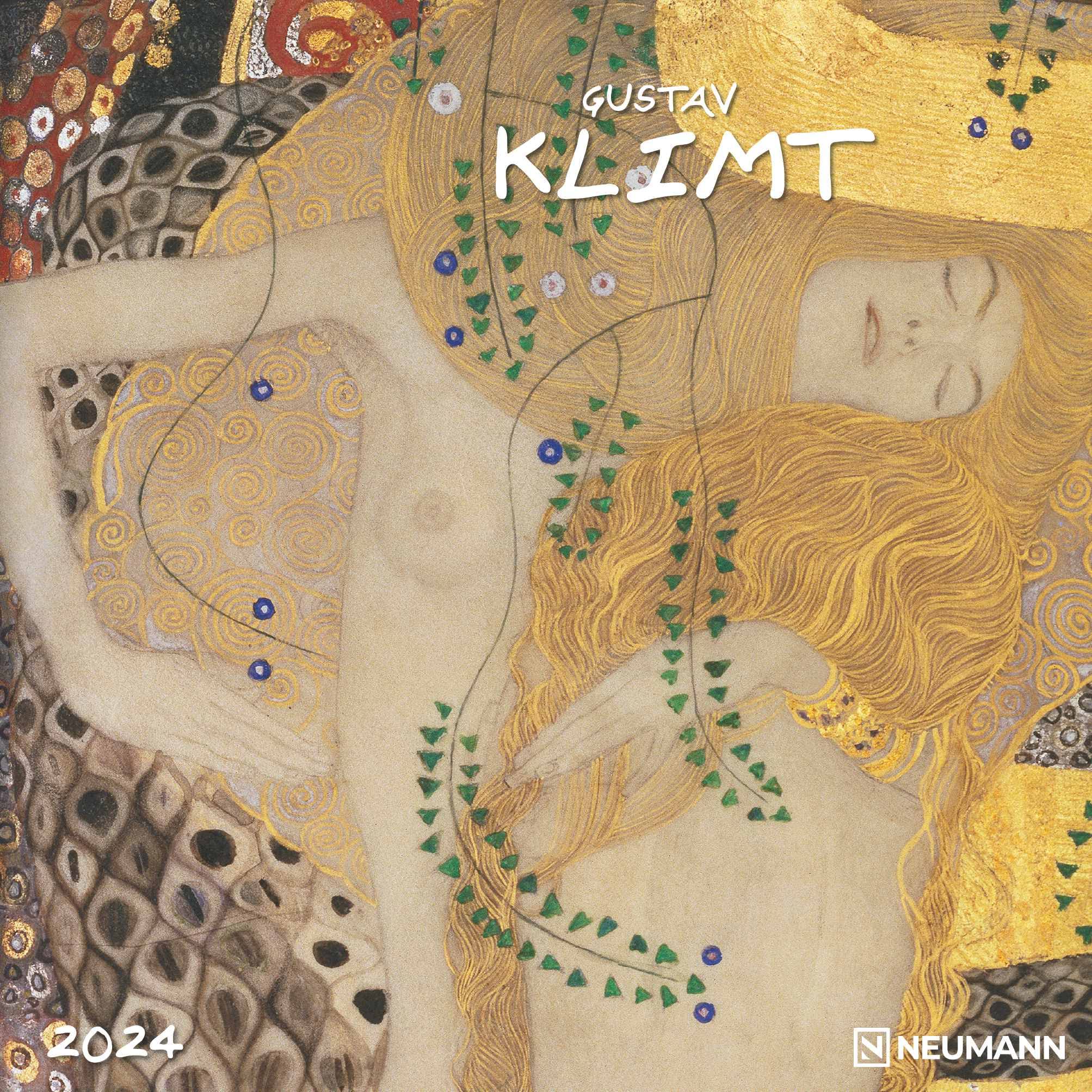 Gustav Klimt 2024 - Wall Calendar - Brochure Calendar - 30 x 30-30 x 60 Open - Art Calendar
