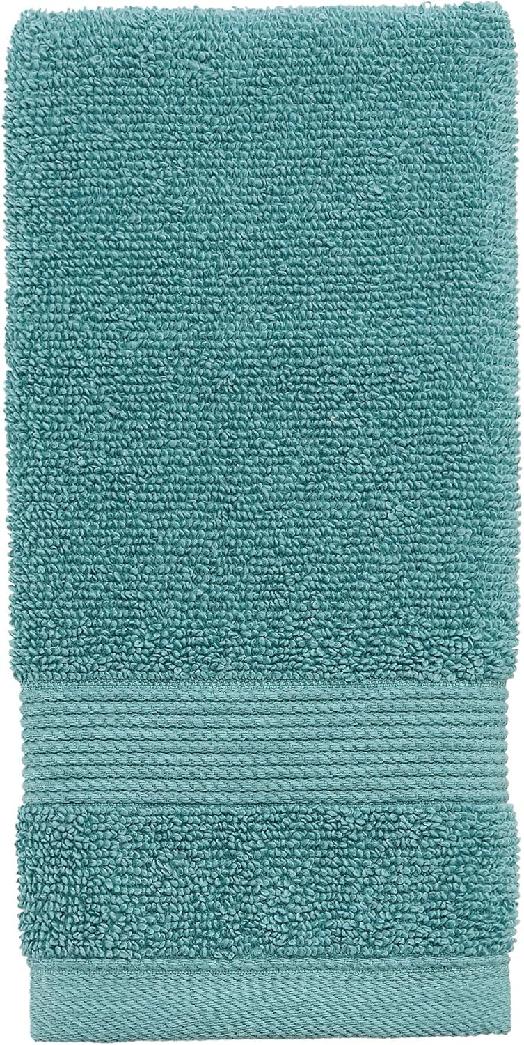 Columbia Quick Dry 90% Cotton/10% Polyester Super Absorbent, Anti-Microbial, Oeko-TEX Certified 6-Piece Bath Towel Value Set. Set Includes: 2 Bath Towels, 2 Hand Towels, 2 Washcloths - Dark Aqua: Home & Kitchen