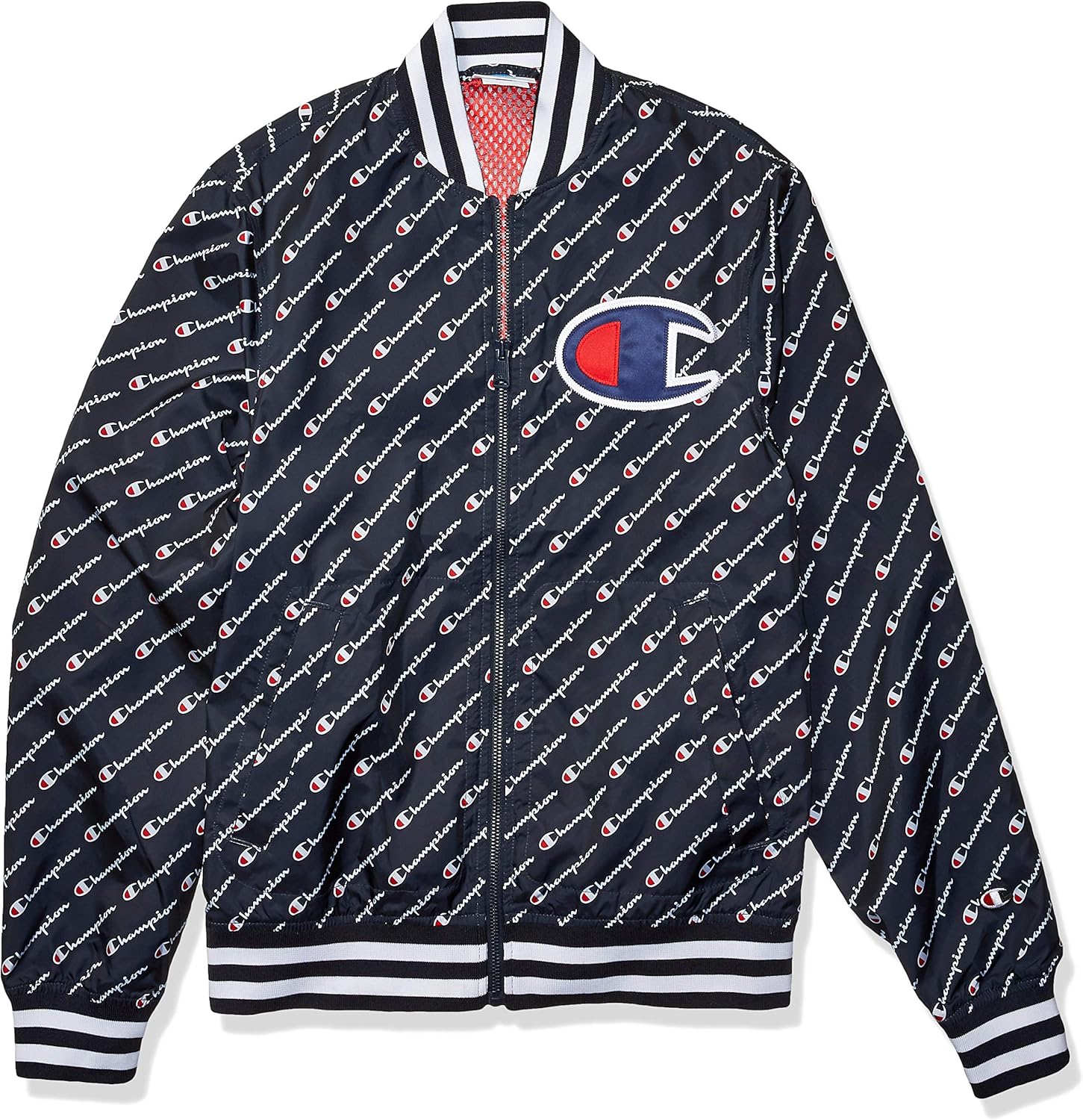 champion men's sherpa baseball jacket