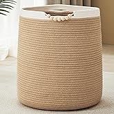 ENAORGAN 65L Woven Jute Laundry Hamper Basket for Clothes Boho Wicker Rope Baskets for Blanket in Living Room Bedroom Baby Nursery Hamper Bin for Kids 16"Wide 19"Tall