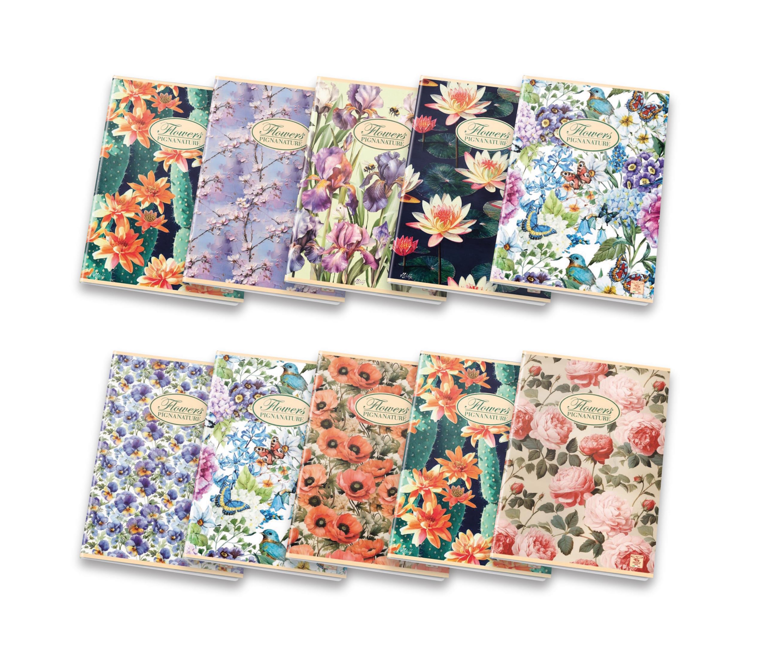 Pigna 02088355M Pack of 10 pcs. A5 notebook, 80 g recycled paper, 42 sheets
