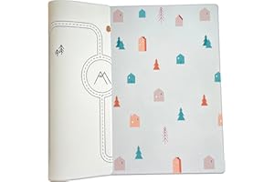 Ofie mat by Little Bot, soft baby play mat, durable and non-toxic (boho town + country road nordic, Large)