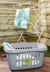 JMS we create smile 60L Plastic Hipster Laundry Baskets Set of 2 Silver view 6
