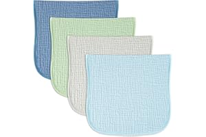 Kewlife gift Baby Muslin Burp Cloths 20x10inch – Ultra Soft & Absorbent, Neutral Colors, Reusable Burping Cloths for Baby Boy