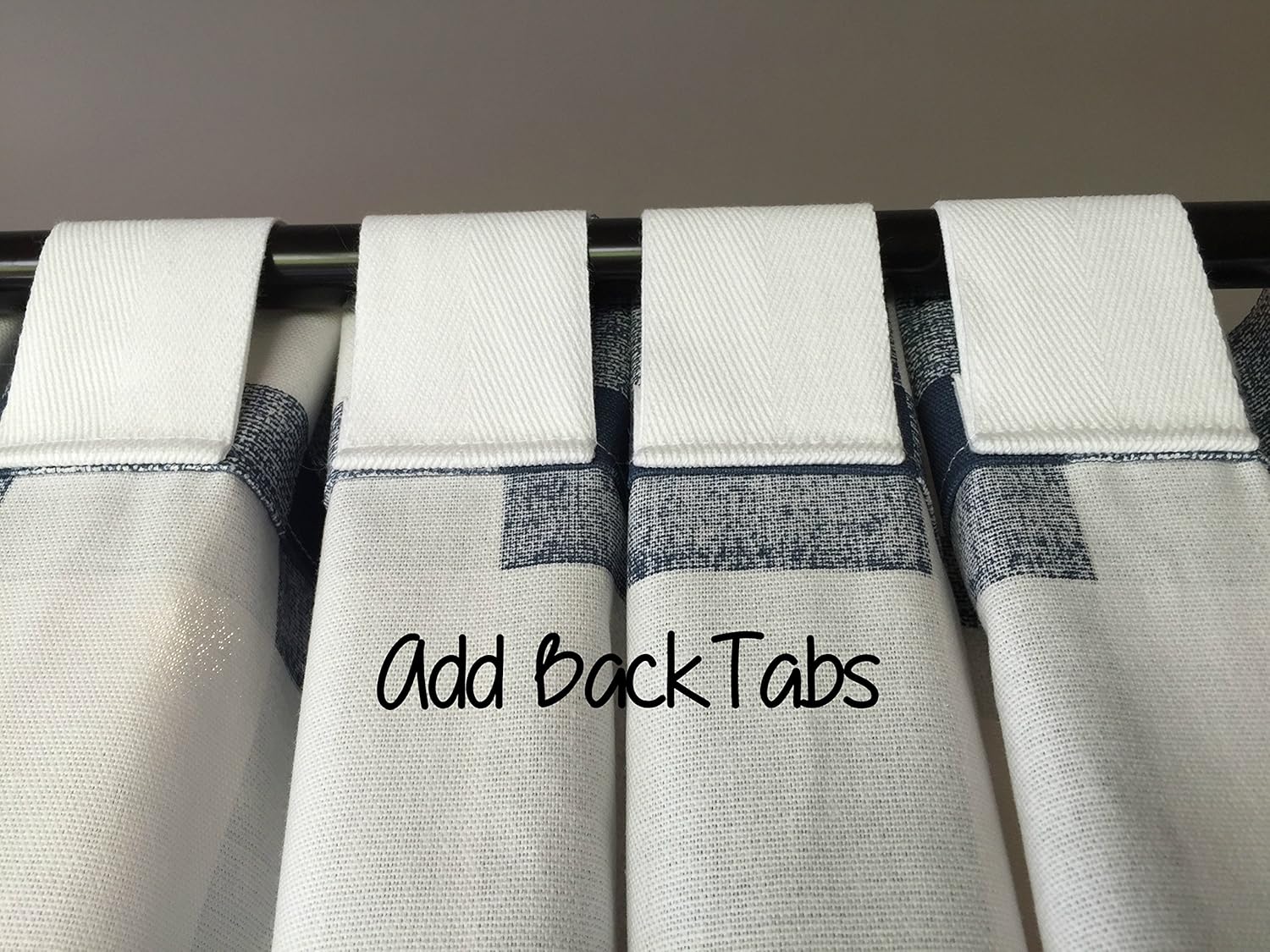 Add Back Tabs Back Tab Curtains Pleated Tab Curtains