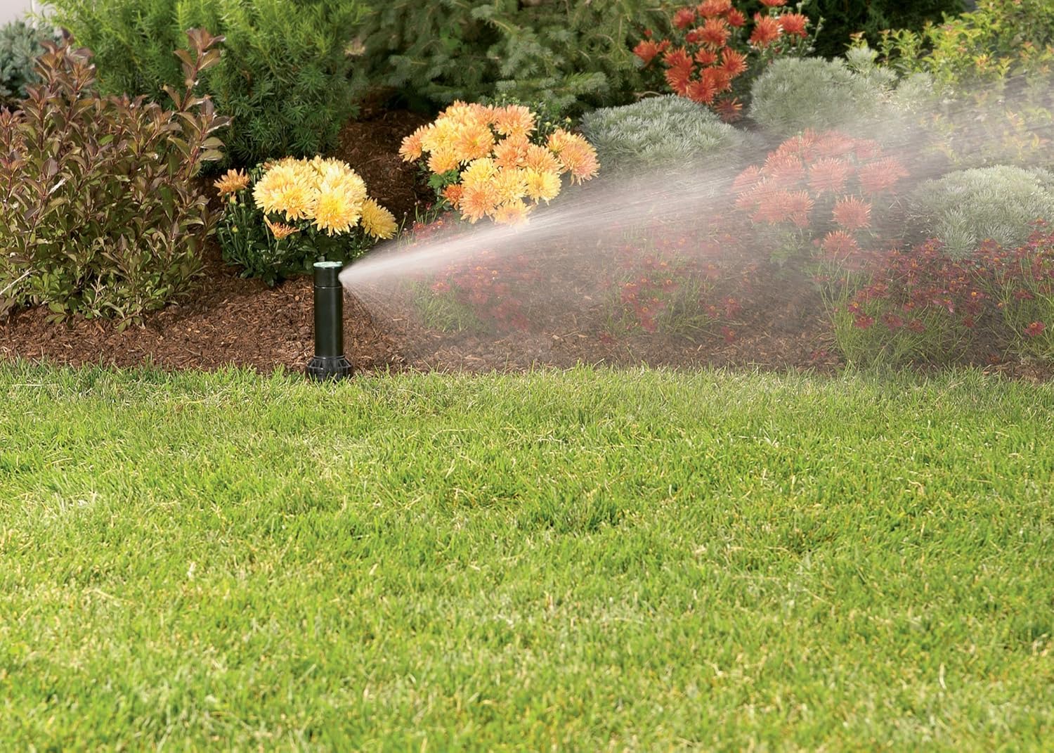Orbit 55662 Voyager II Professional 4" Adjustable Pop-Up Gear Drive Rotor Sprinkler Spray Head, 40° To 360° Pattern, 25' - 52' Spray Distance (Ten bonus nozzles included), Black : Automatic Lawn Underground Sprinkler Systems : Garden & Outdoor