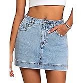 IWD Jean Skorts for Woman 2026 Trendy High Waisted Y2k Mini Skirt Stretchy Denim Shorts Skort Country Concert Outfits