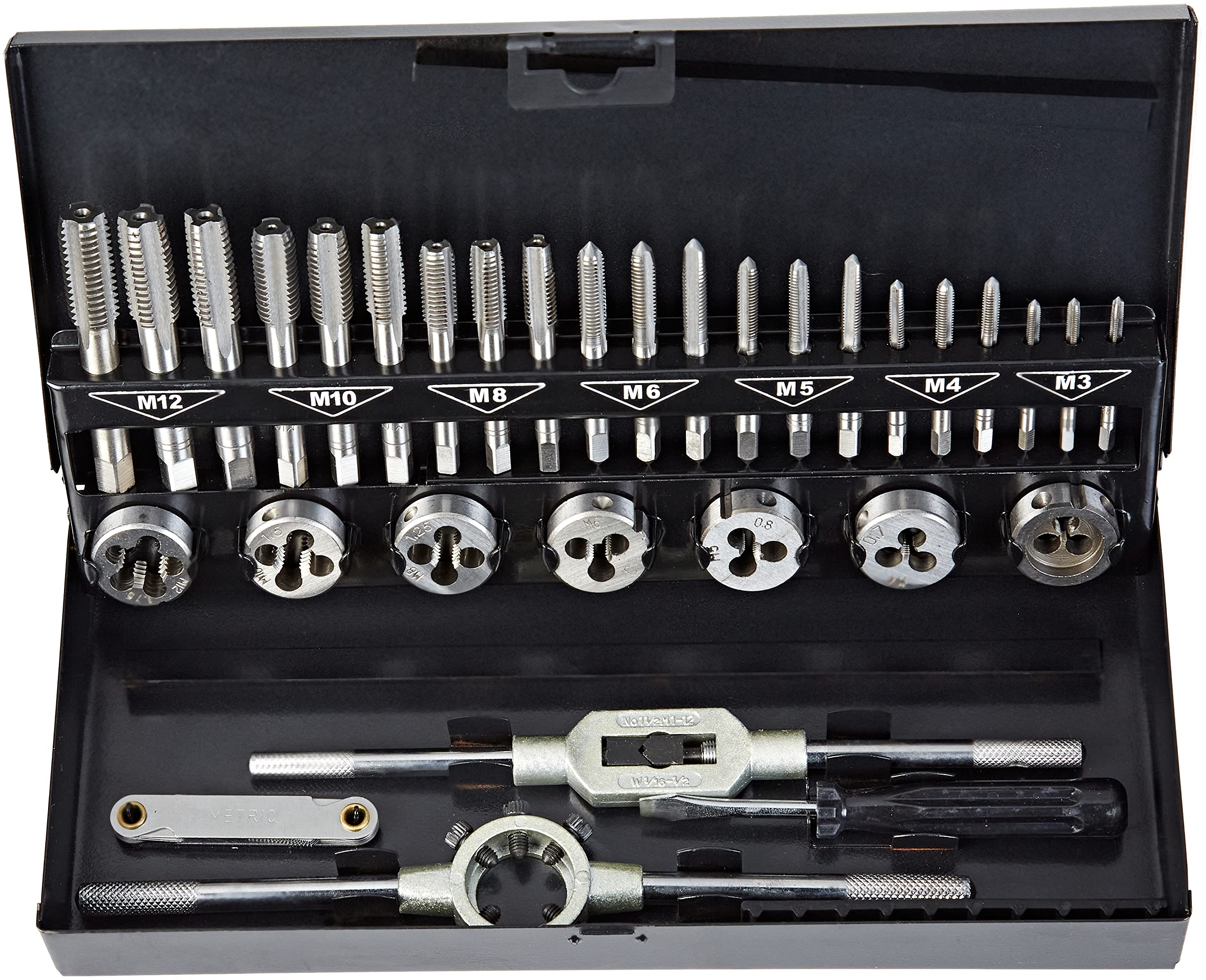 TOPEX 14A426 M3 - M12 Tap and Die Set (32-Piece)