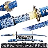 Eroton Real Katana Sword Sharp - Japanese Samurai Swords are a Unique Gift for Men - Full Tang High Carbon Steel Sword Blade Makes a Memorable for Martial Arts Enthusiasts