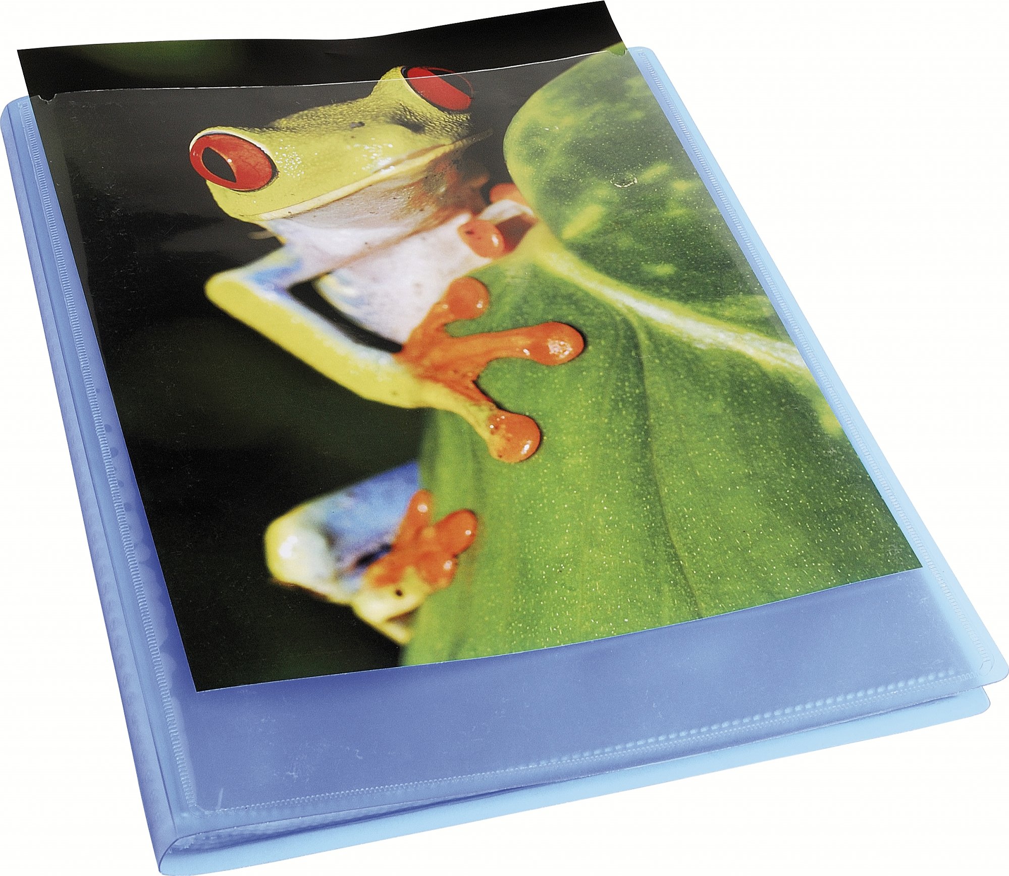 Exacompta - Ref 5762E - Kreacover Collection - Semi-Rigid Opaque PP Display Book - 240 x 320mm in Size, Suitable for A4 Documents, 60 Pockets - Blue (Single)