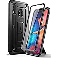 SUPCASE for Samsung Galaxy A20/A30 Case with Screen Protector (Unicorn Beetle Pro), [Built-in Stand & Belt Clip] Heavy Duty Full-Body Rugged Shockproof Protective Phone Case for Galaxy A20/A30, Black