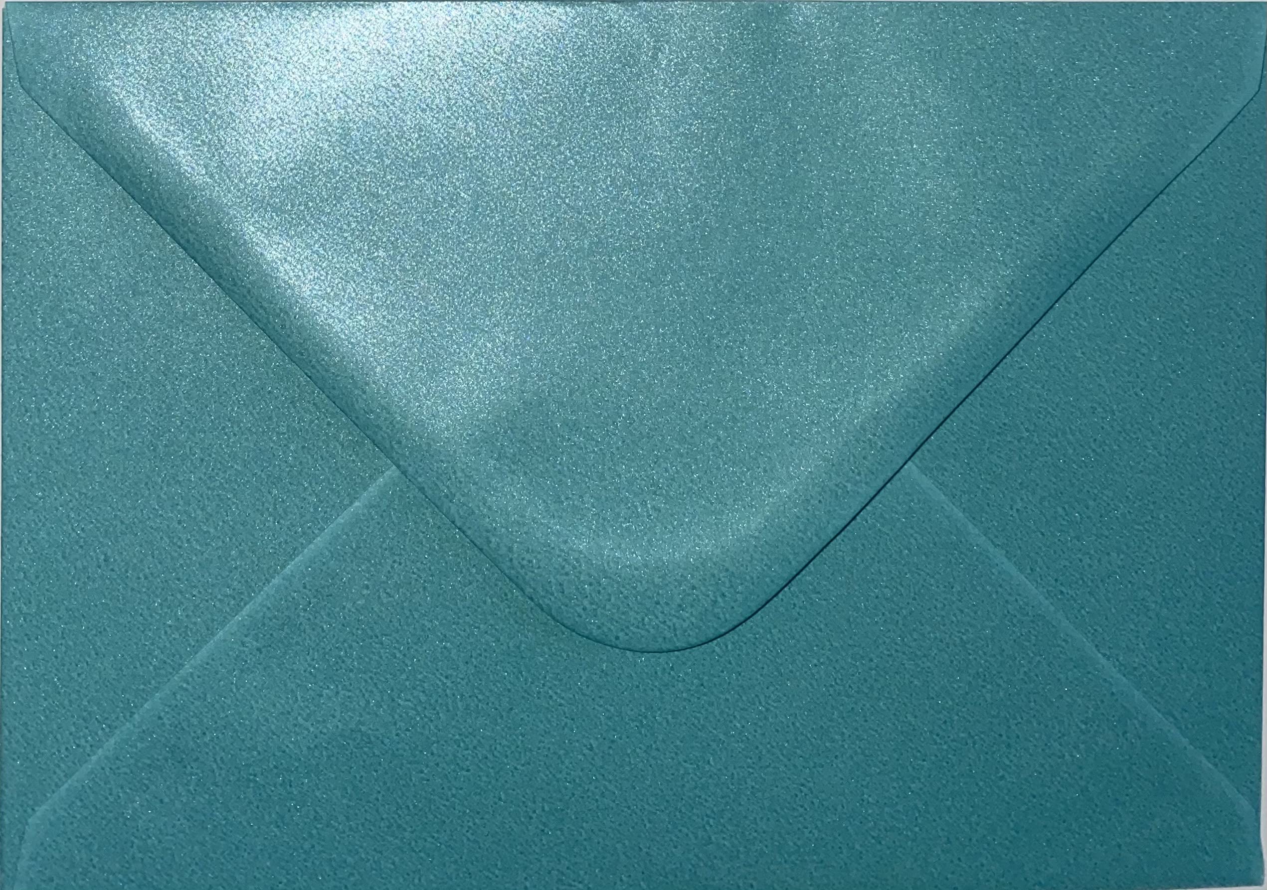 C5 Pearl Turquoise Blue C5 Coloured envelopes for A5 Greeting Cards Wedding Invitation Crafts 162x229mm- Pack of 25 envelopes (Pearl Turquoise Blue)