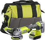 Ryobi R18AG-140S 18V ONE plus Cordless Angle Grinder Starter Kit 4.0Ah view 1