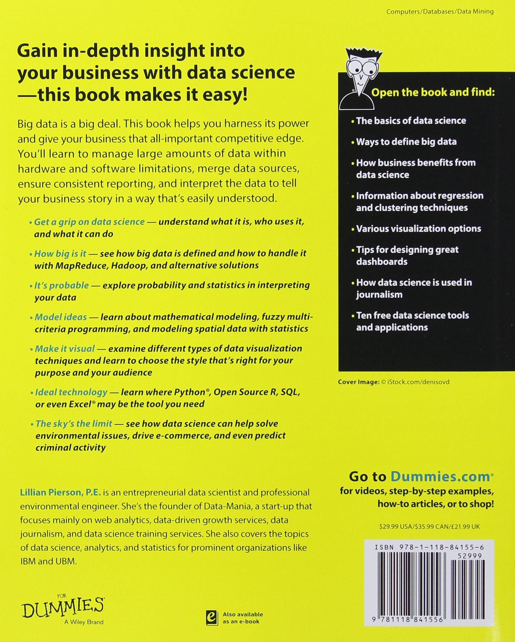 Data Science For Dummies: Lillian Pierson: 9781118841556: Amazon.com: Books