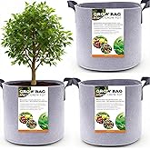Kriopy Grow Bags,Gallon Pot,Gallon Grow Bag,Fabric Plant Vegetable Pots,15-35 Gallon Nursery Pots,Deep Plant Pot, Gallon Grow Bags with Handles,3pcs(20 Gallon)