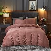 Ivellow Velvet Duvet Cover Queen Size 3 Pcs Flannel Blush Pink Duvet Cover Queen Velvet Comforter Cover Bedding Set Ultra Soft Cozy Solid Luxury Velour Duvet Cover Set Zipper Closure Corner Ties