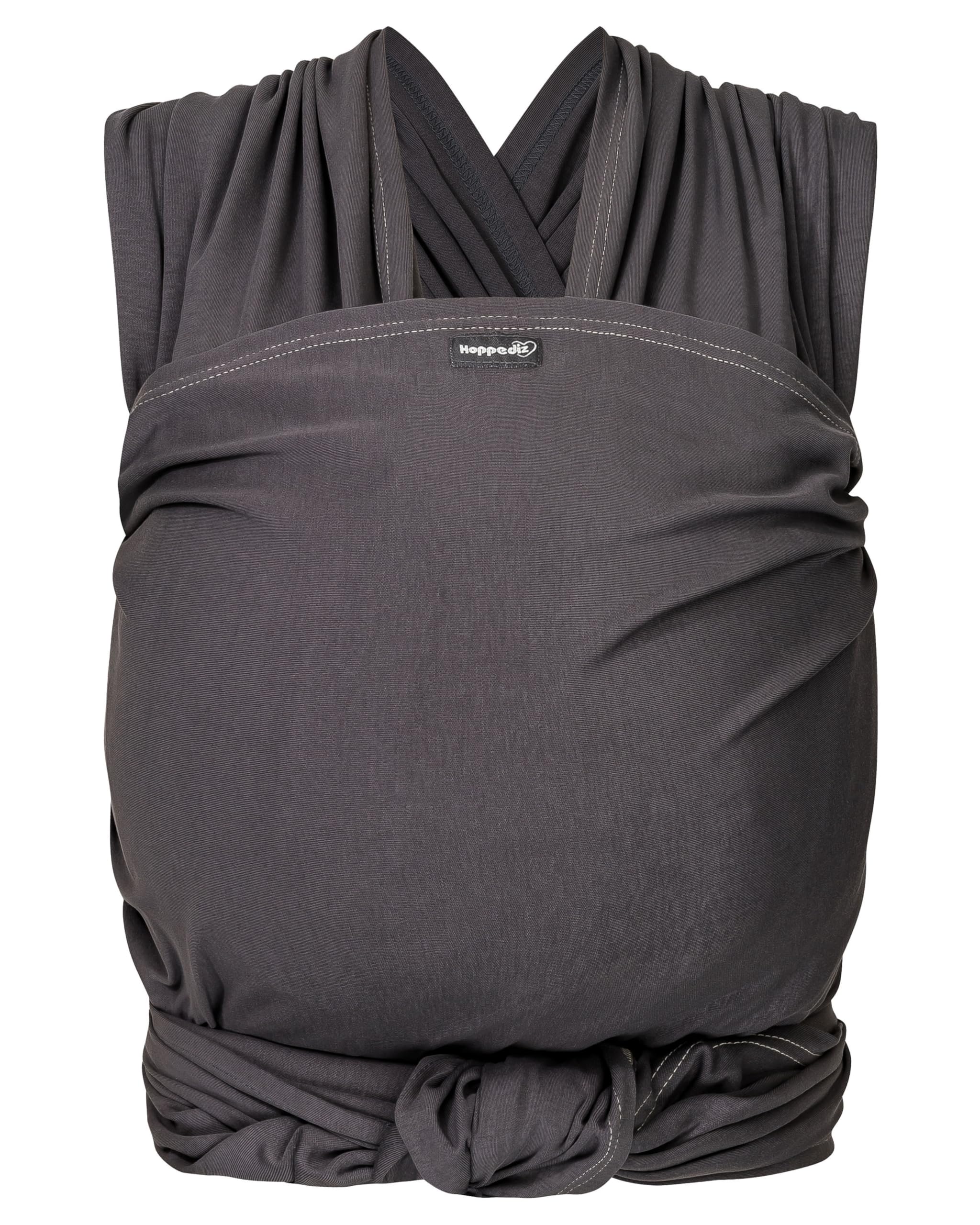 Hoppediz 5.40 m Elastic Newborn and Premature Baby Sling GOTS (Anthrazite)