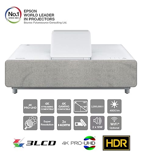 Epson EH-LS500W (4K Pro-UHD, Distancia ultracorta, 4.000 lúmenes ...