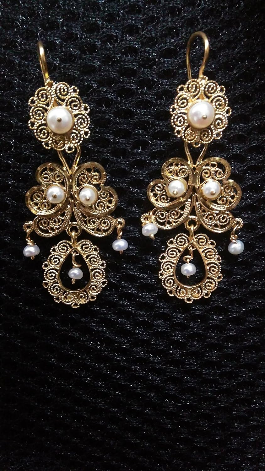 Aretes de plata dorada, JARDINES FILIGRANA OAXAQUEA‘A : Amazon.com.mx