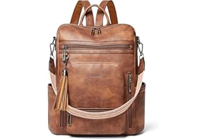 Shrrie Vegan Leather Laptop Backpack for Women 15.6 inch Work Backpack Fashion Backpack Purse for Travel College Work