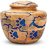Pet Urn for Dogs Ashes – Paw Design Keepsake for Dogs & Cats Ashes, Cremation Memorial, Decorative Burial (Small, 20 Cu in)