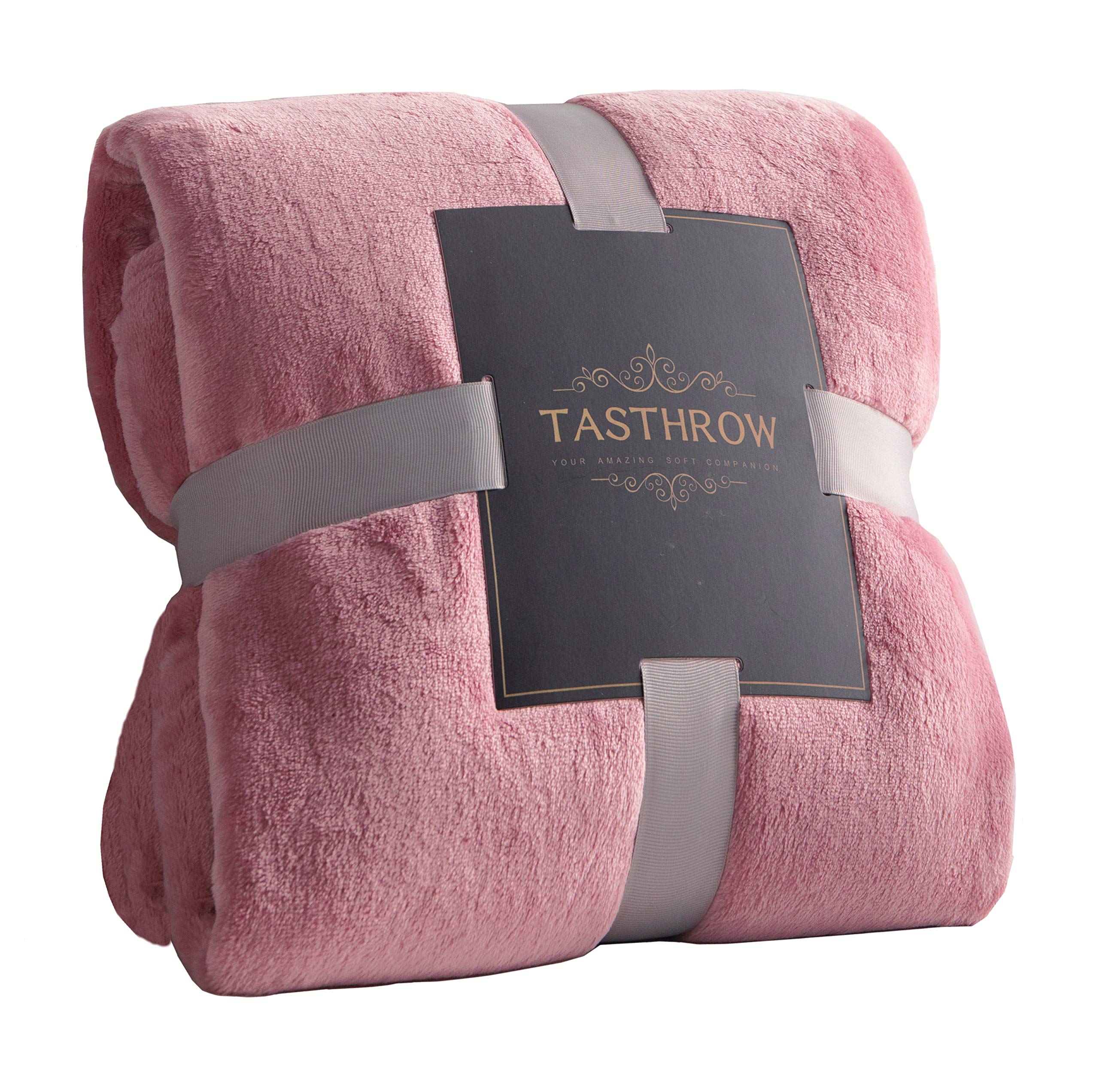 TASTHROW Large Flannel Fleece Throw Blanket, 50×70