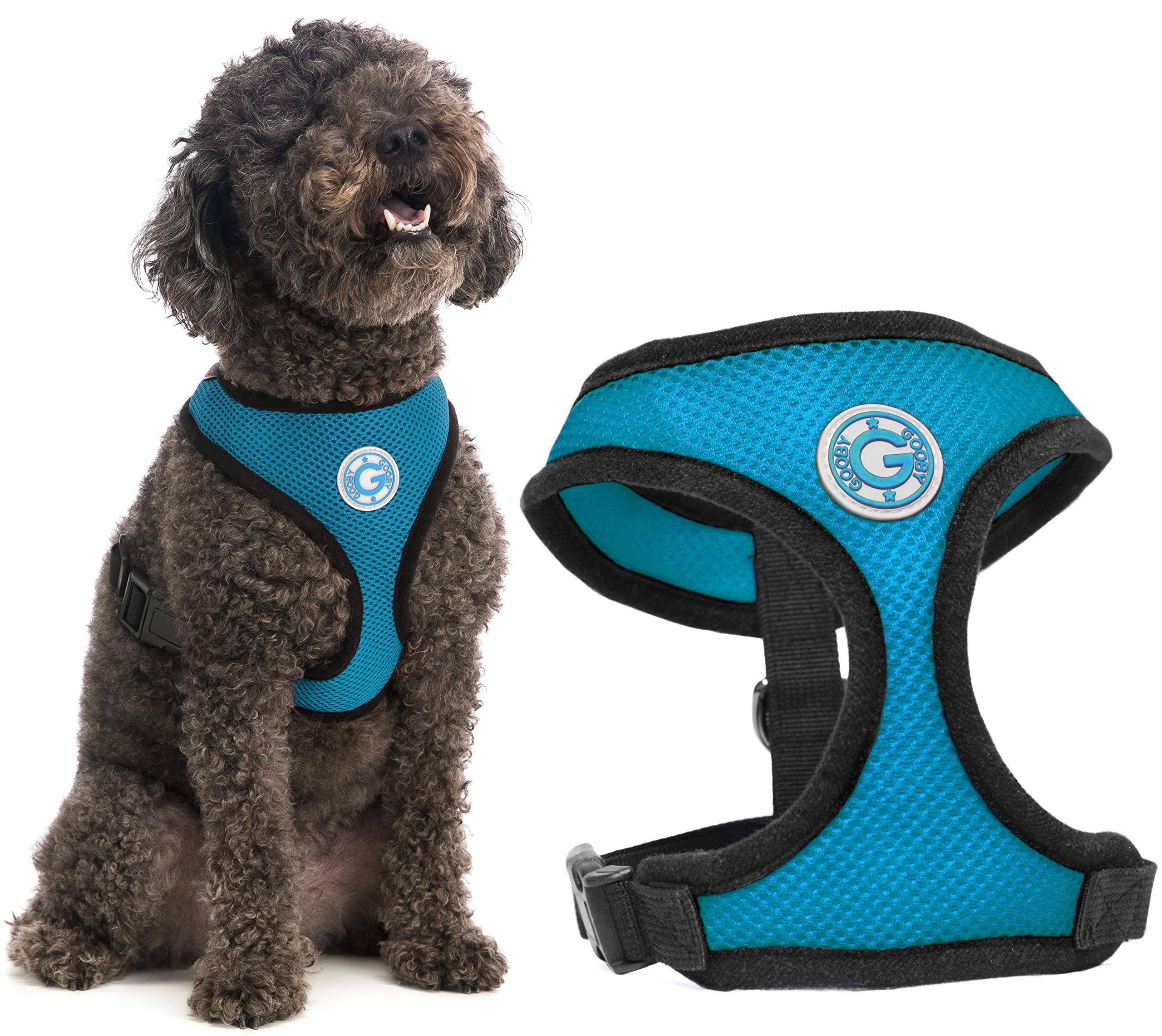 Gooby Dog Harness - Soft Mesh Head-in Small Dog Harness with Breathable Mesh - Perfect on The Go Mesh Harness for Small Dogs or Cat Harness for Indoor and Outdoor Use